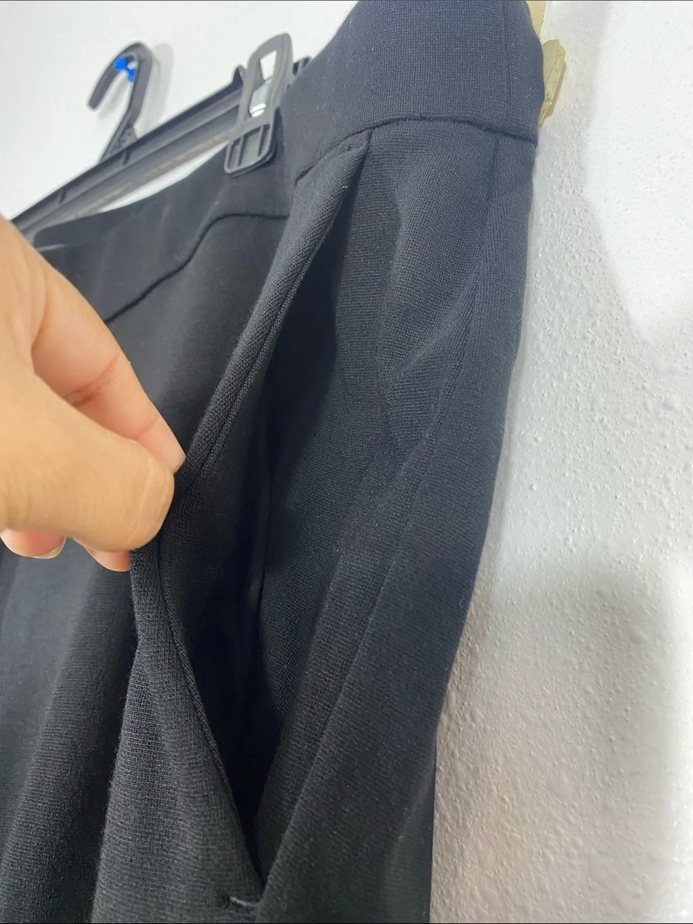 Eileen Fisher Black Wide-Leg Trousers with pockets on both sides Size XL